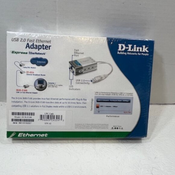 NEW D-Link USB 2.0 Fast Ethernet Adapter DUB-E100 - Picture 3 of 7